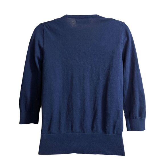 Old Navy Beaded Button Front Navy Sweater Size M - Picture 6 of 9